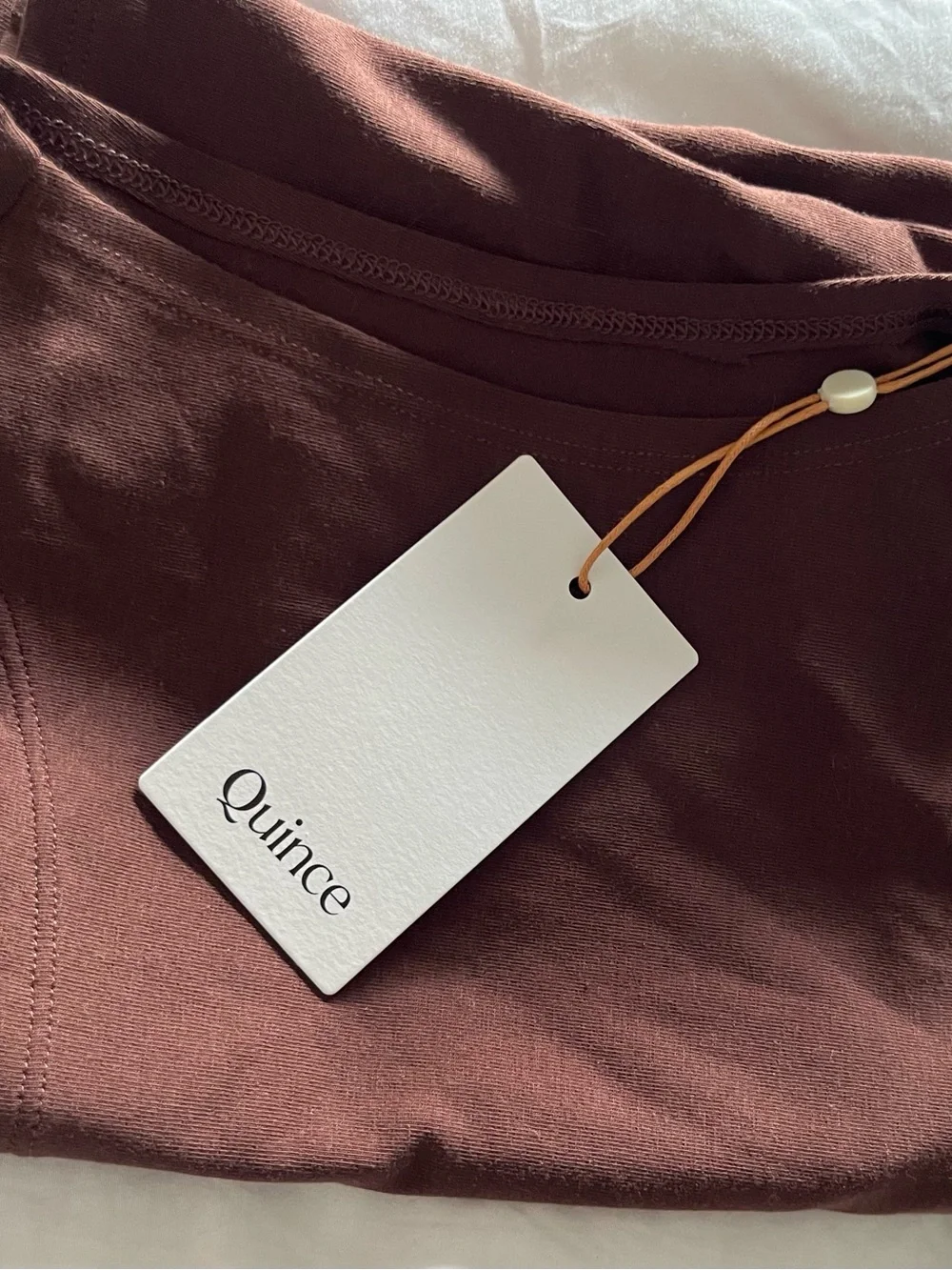 Quince Stretch Organic Cotton Jersey Boat Neck Tank Women M Chocolate Brown NWT! - Picture 5 of 8